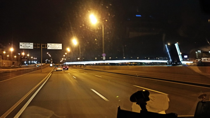 Перевозка мотоцикла ночью